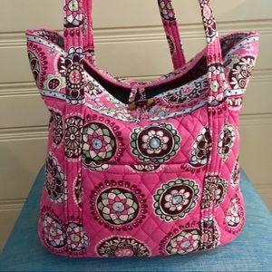 Vera Bradley pink floral tote bag